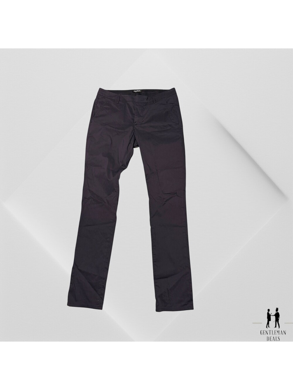 Dondup Pants Mens 30x32 Black Slim Fit Made in Italy Dress Chino Trousers Casual